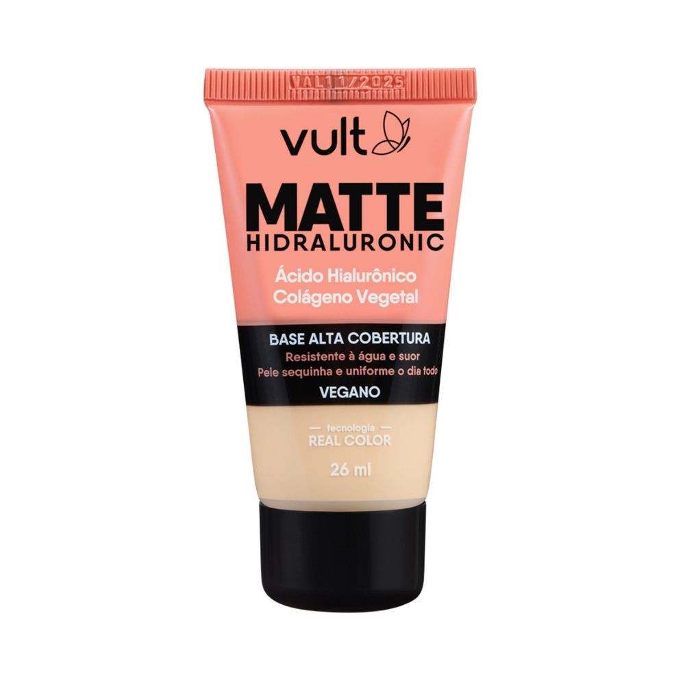 Base Matte Hidraluronic Vult Make V170 26ml em Oferta na Shopee