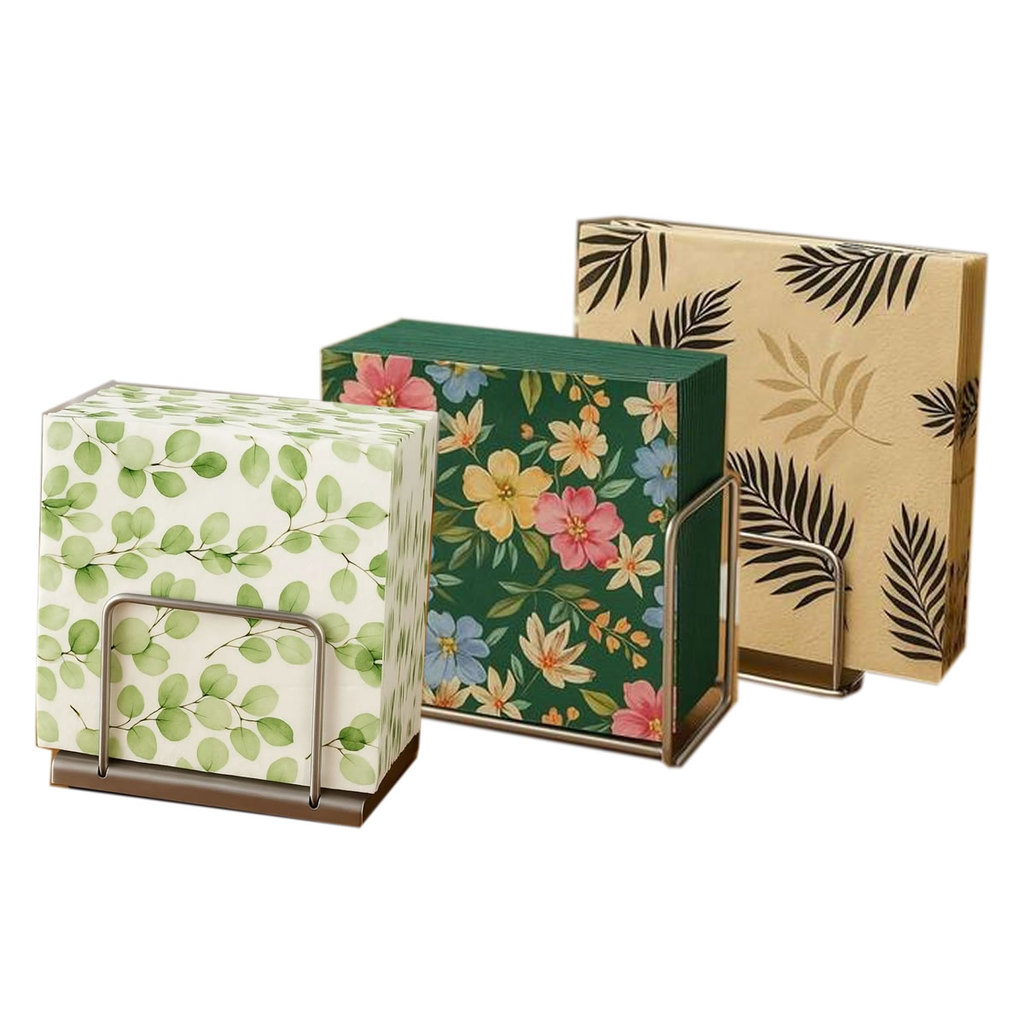 100un Guardanapo papel decorado folha dupla luxo Mod - D3 em Oferta na Shopee