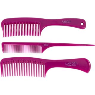 Kit Pentes Essencial Purple 3 Unidades Lanossi – Roxo, Cabelos Todos os Tipos, Desembaraço Suave em Oferta na Shopee