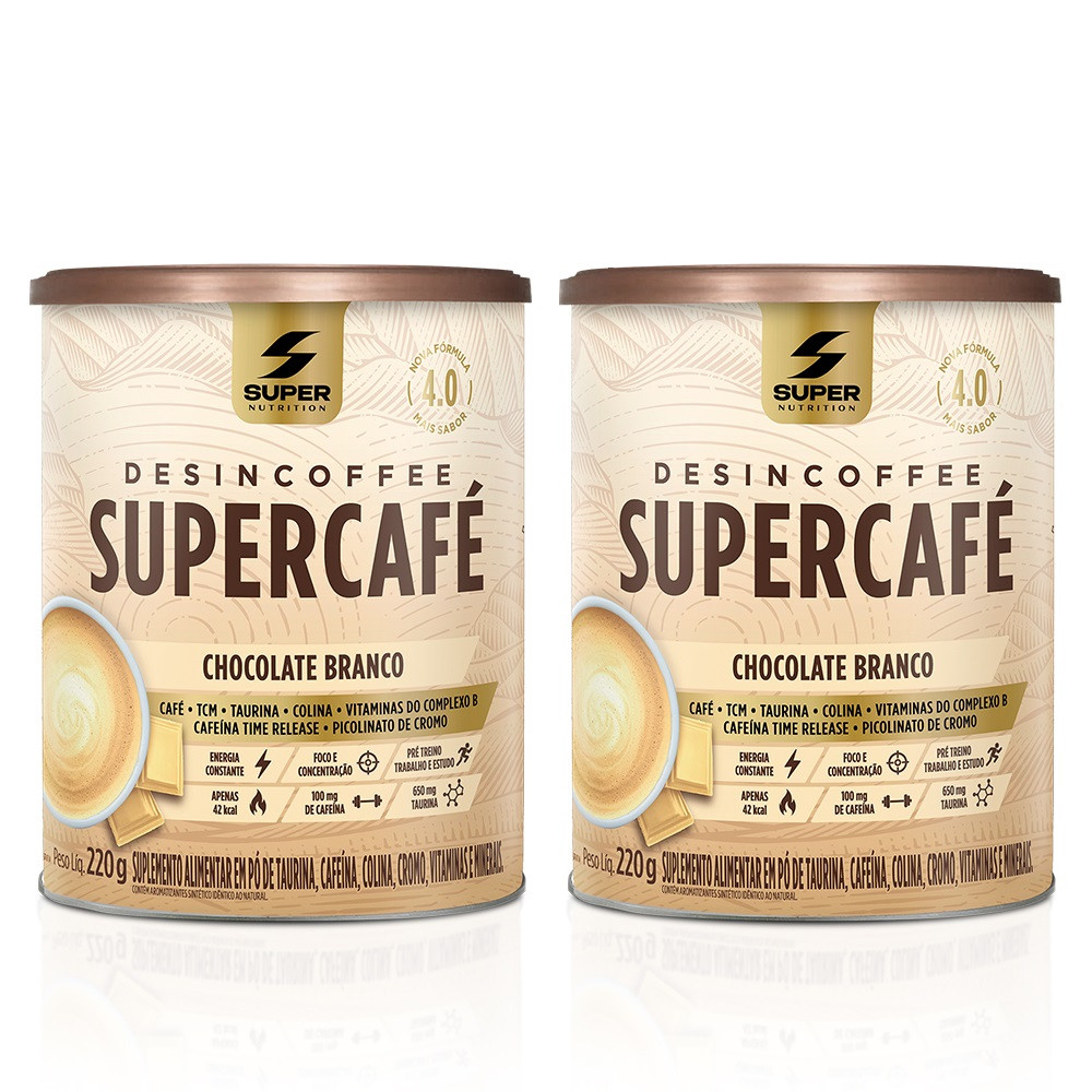 02 Latas de Supercafé Chocolate Branco