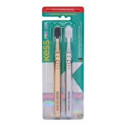 Kit Escova Dental Kess Pro 10k Metalica Extra Macias C/2