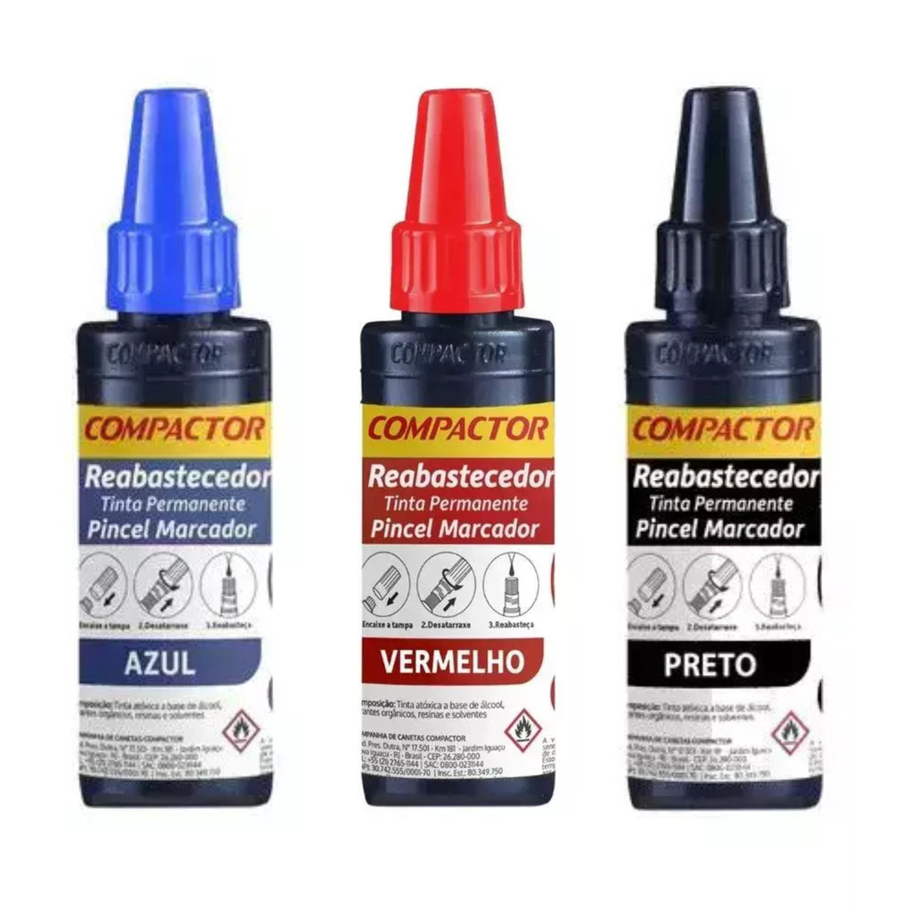 Reabastecedor Pincel Marcador 30ml - Compactor