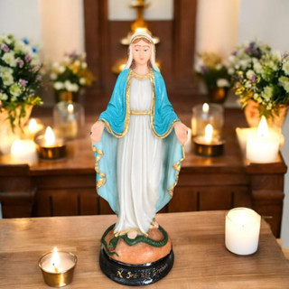 Imagem Nossa Senhora das Graças 20cm – Resina Artesanal Pintada à Mão Decoração Religiosa em Oferta na Shopee