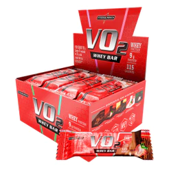 Barra de proteína Vo2 Whey Bar Morango Caixa 12und - Integral Médica