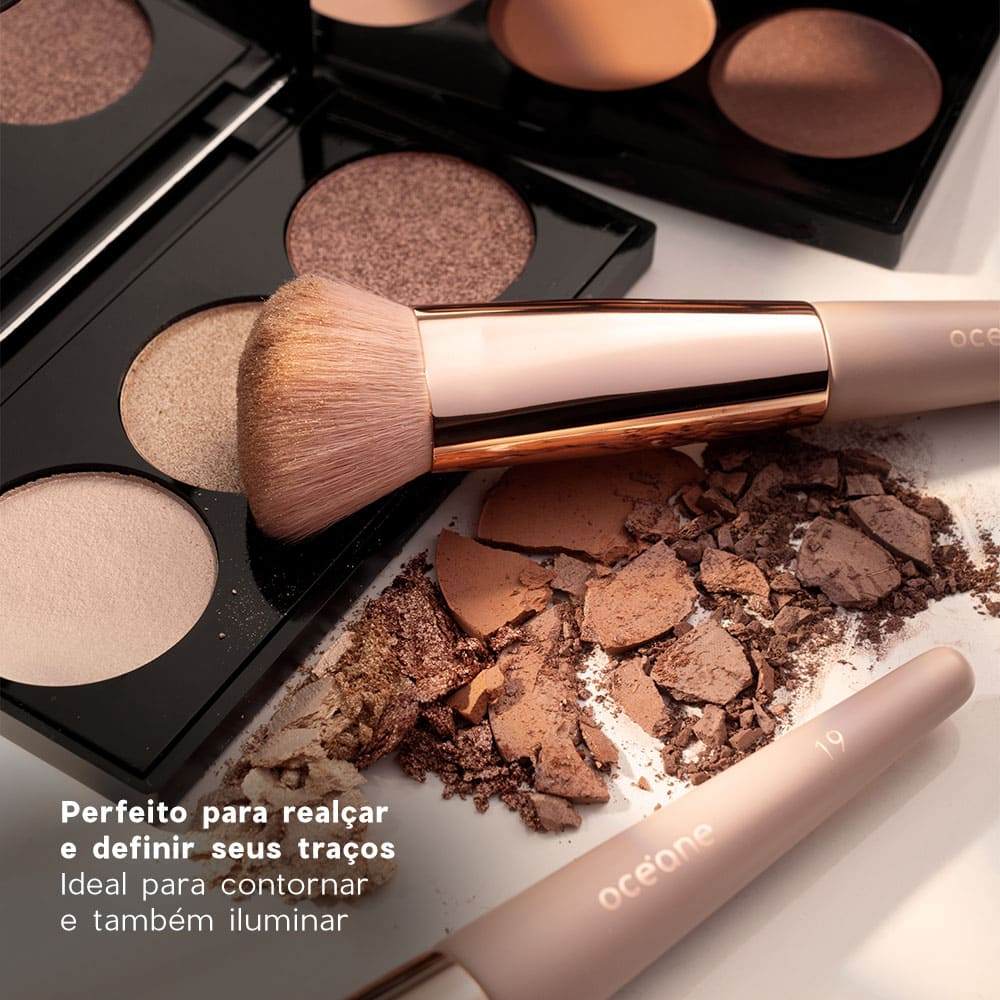Detalhes do Pincel de Maquiagem para Contorno - Angled Contour Brush Ocn19