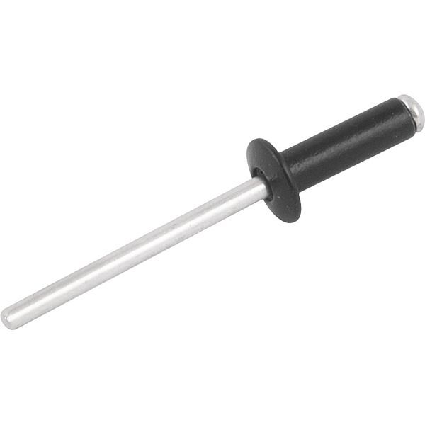 Rebite Alumínio Preto 4,0x12,0 100 peças Nove54