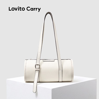 (Lovito Carry) Bolsa de Ombro Pequena Casual com Textura de Barril L111FD029 em Oferta na Shopee