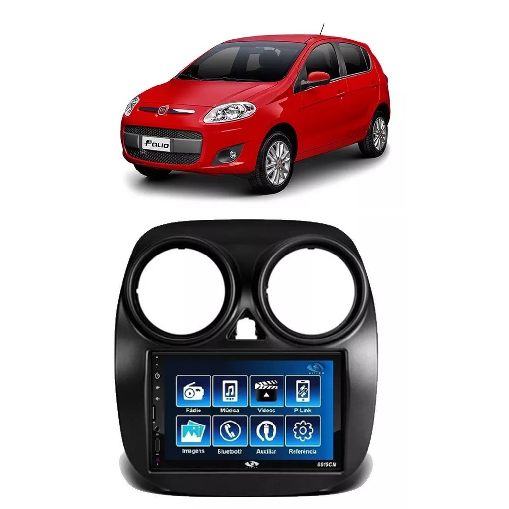 Kit Multimídia Palio 2012 / 2016 Attractive MP5 FM BT USB - 7830 First Option