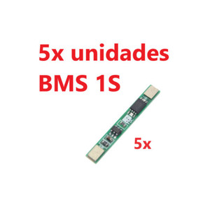 KIT 5 - Bms 1S 3A - Placa Proteção Bateria  18650