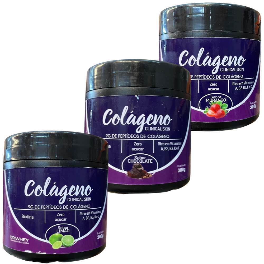 Colágeno Clinical Skin C/ Biotina - Dr. Whey em Oferta na Shopee