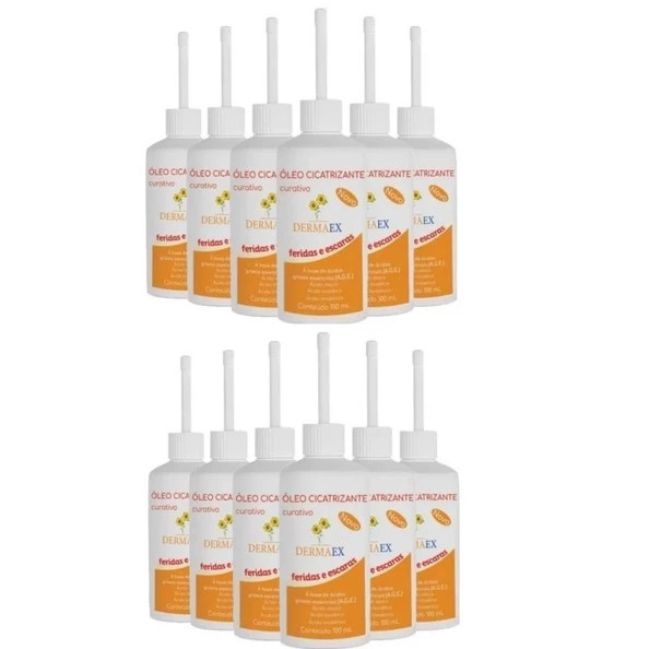 Dermaex Óleo De Girassol Cicatrizante 12 X 100ml em Oferta na Shopee