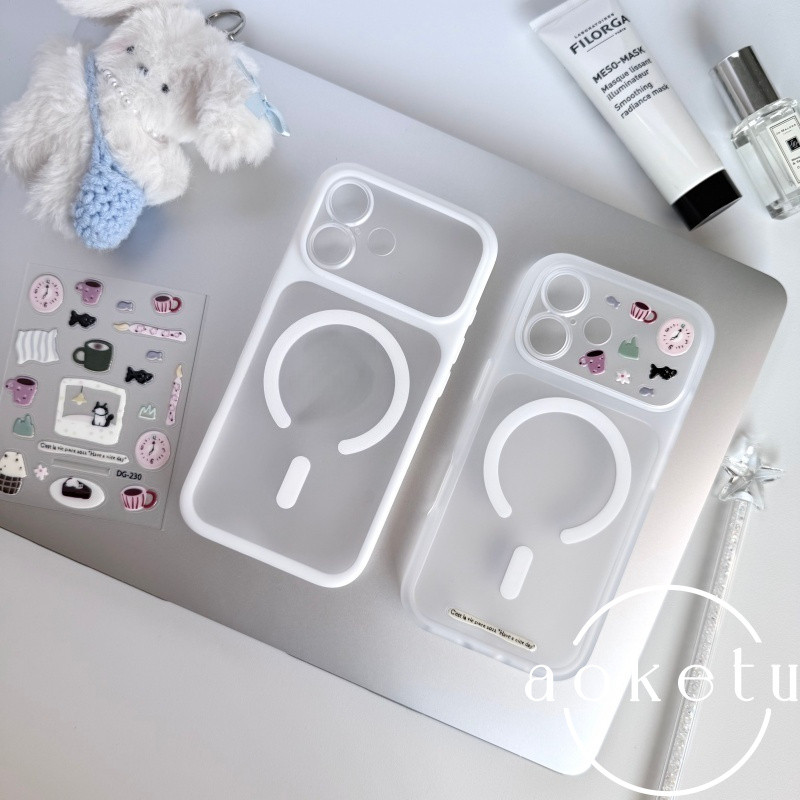 Criativo DIY Padrão Destacável Quadro Magnético Caso De Telefone Adequado Para iPhone 13 14 15 16 17 Pro max Fosco Tudo  em Oferta na Shopee