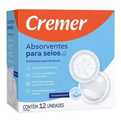 Absorvente Para Seios Cremer 12 Unidades em Oferta na Shopee
