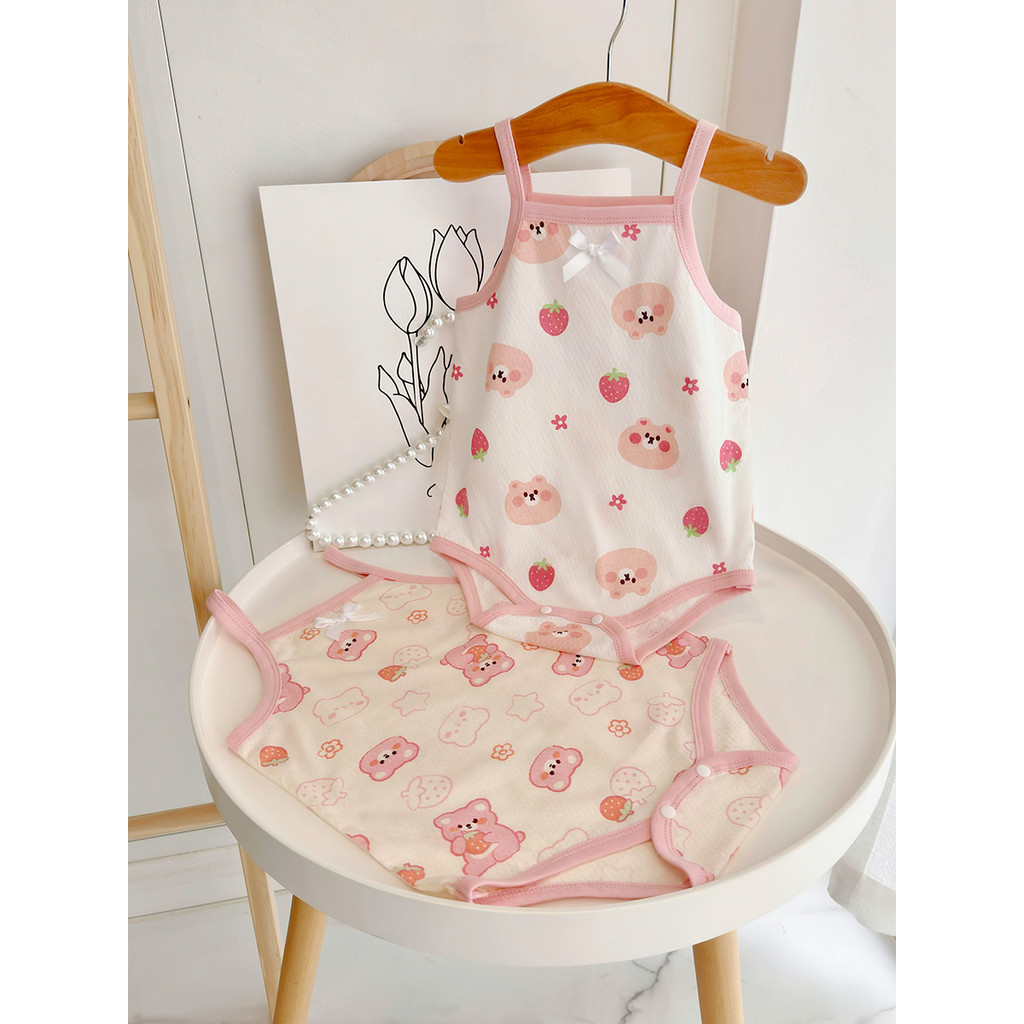 Roupas de bebê menina bebê estilingue roupas de bebê meninos verão puro algodão colete macacão recém-nascido roupas de v