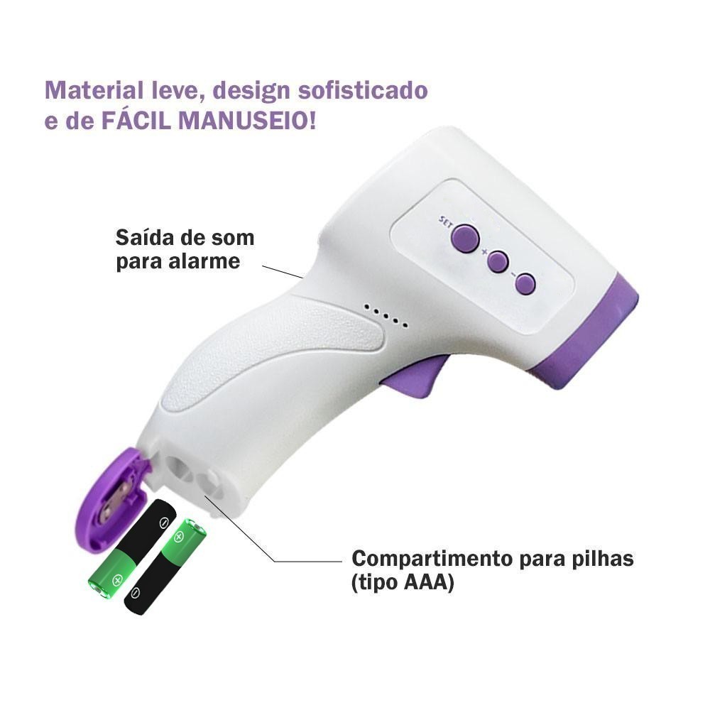 Detalhes do Termometro Termômetro Digital Infravermelho Medição Temperatura Corporal