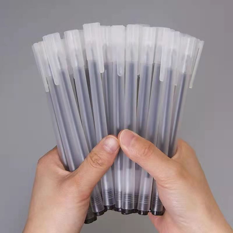 Caneta Gel simples ins escova pergunta caneta agulha ponta caneta de carbono tinteiro 0.5mm preta papelari