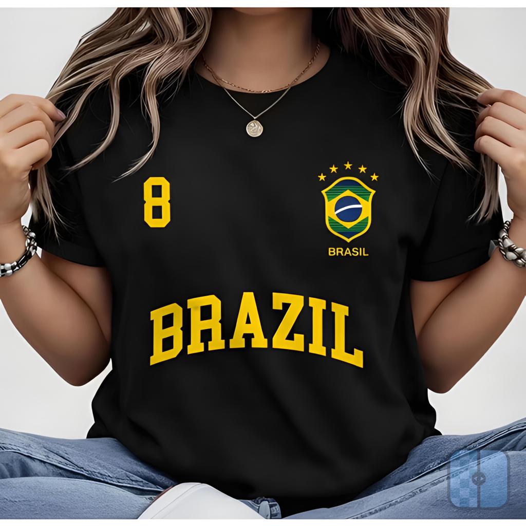 Camisa Camiseta Feminina StreetWear Brasil Algodão 100%  Tshirts verão Copa 2026 Gola Redonda Básica em Oferta na Shopee