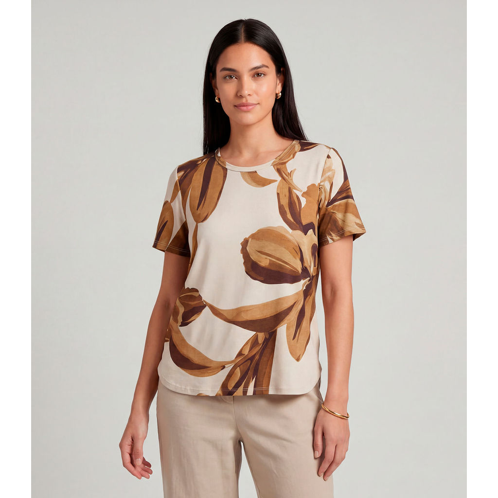 Blusa Feminina Infinita Cor Marrom em Oferta na Shopee