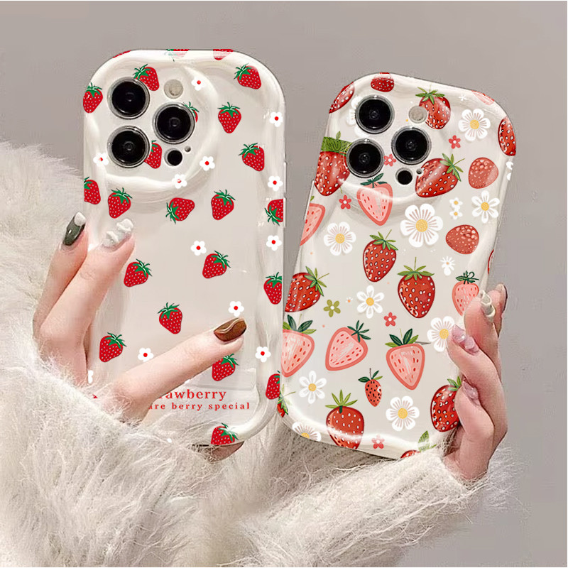 Capa De Morango De Verão Para Samsung A57 5G A56 A17 A07 A37 A55 A16 A06 A54 A15 A14 A12 A53 A32 A34 A13 A35 5G Celular 