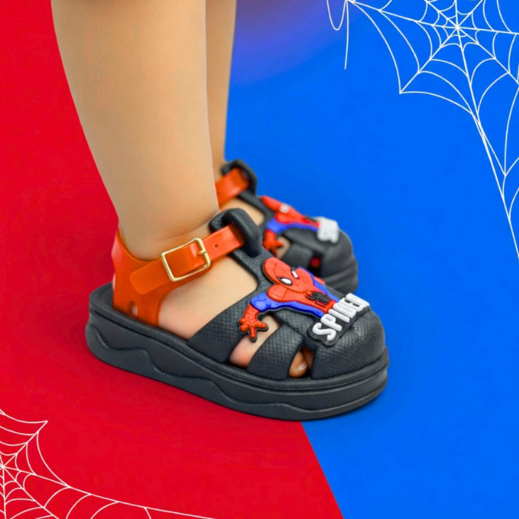 Sandália Babuche Infantil Homem Aranha Menino Bebe Confortável e Antiderrapante Pequenos Passos em Oferta na Shopee