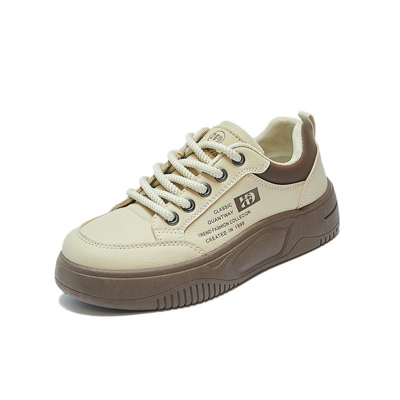 2026 primavera sola placa de aumento rua coreano feminino hb210 sapatos tiro lazer esportes grosso branco