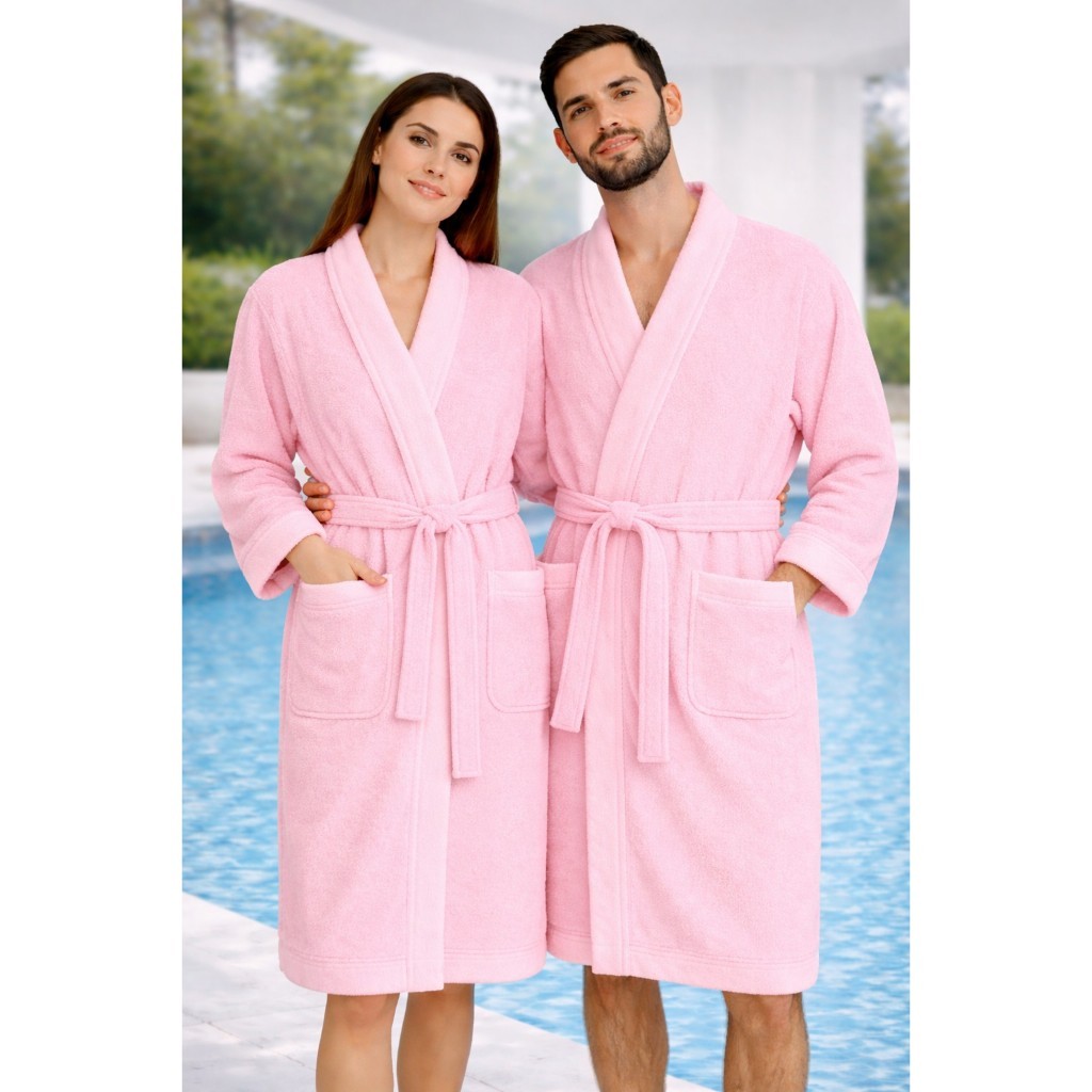 Roupão Microfibra Adulto Extra Macio Unissex Tamanho Único - Rosa