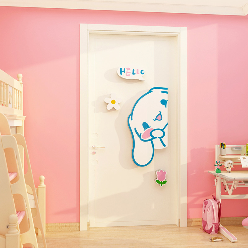 Grande orelha canela cão decoração do quarto das crianças princesa cabeceira menina cru quarto decoração da parede porta