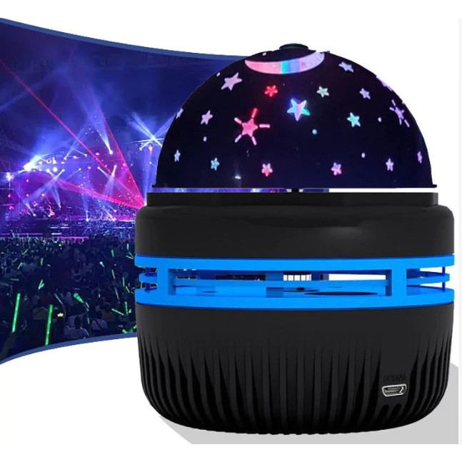 Imagem Projetor  céu estrelado, estrelas e lua, luzes para dormir, luzes coloridas, decoração de festa 360°