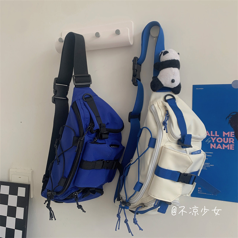 Japonês ferramentas lazer função nicho cintura saco Harajuku ulzzang esportes na moda saco de peito feminino Cross-corpo