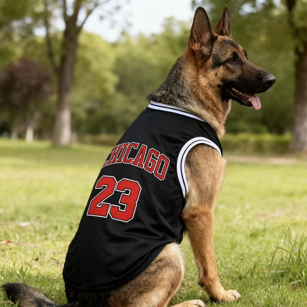 Camisa de Basquete de Verão para Cães Grandes, Roupa Fina e Respirável para Doberman, Pastor Alemão, Golden Retriever, R