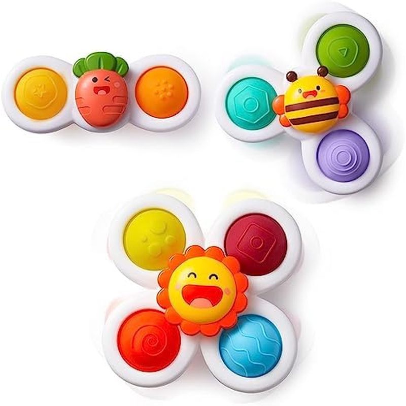 LiKee Forte Ventosa Fidget Girando Brinquedos De Banho Sensoriais Para Bebê Meias De Natal Stuffers , Avião Carro Mesa D