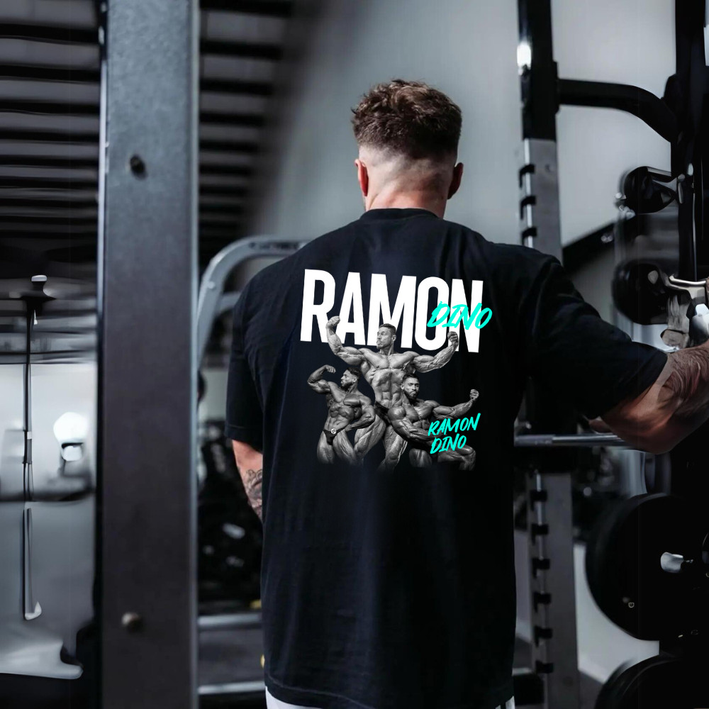 Camiseta Ramon DIno Oversized Streetwear Academia Treno Moda Musculação Lançamento Exclusivo