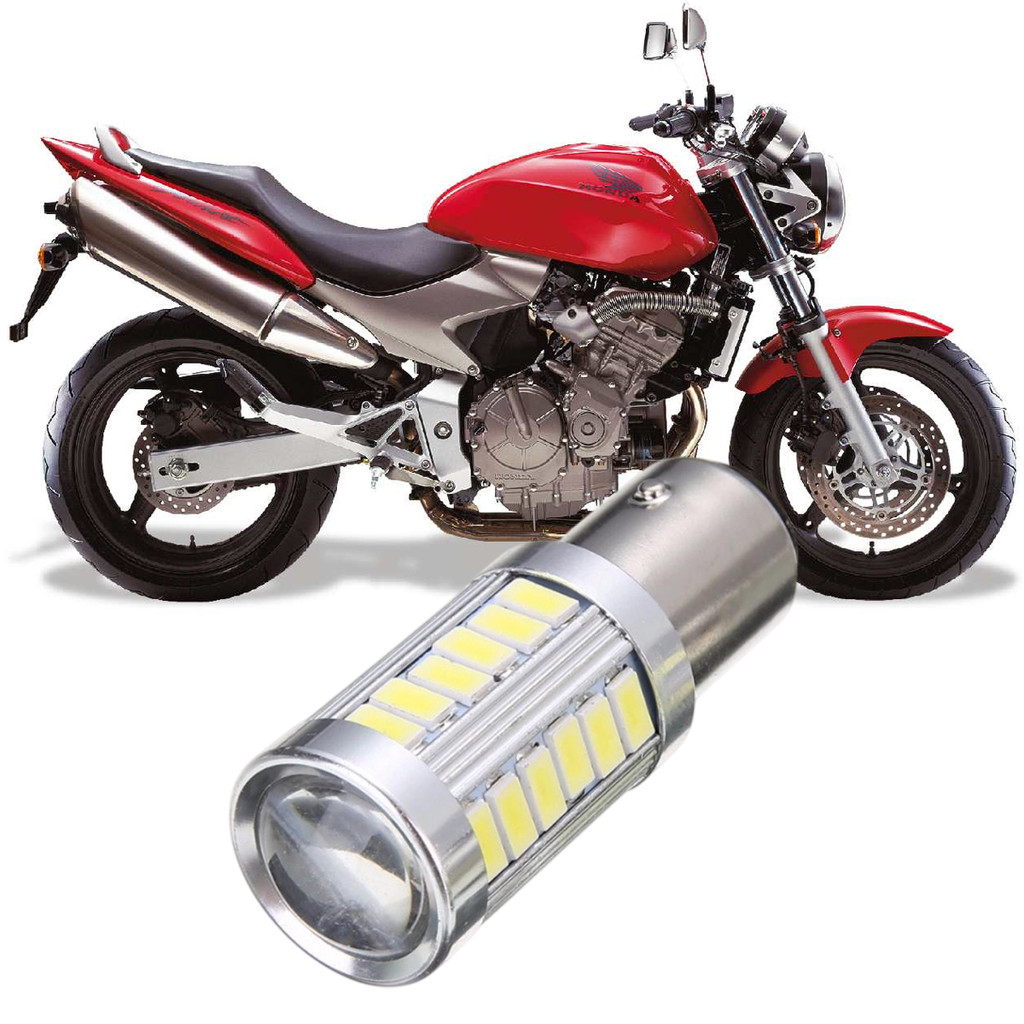 Lampada Ultra LED Luz de Freio e Lanterna Traseira P21/5W Moto Motocicleta Honda CB 600F Hornet 2004 2005 2006 2007