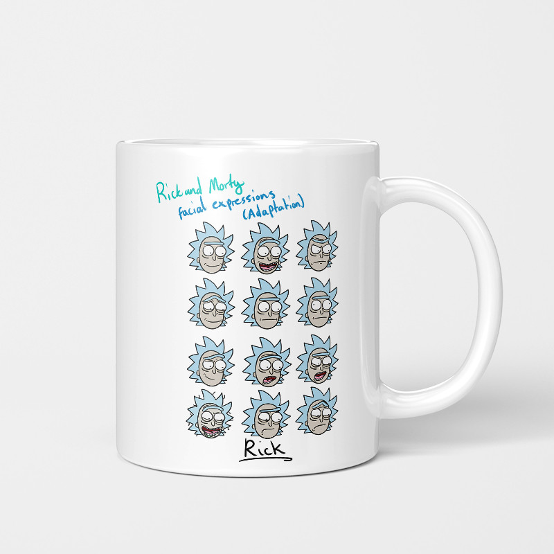 Hoje eu sinto Rick Cup Adulto Cartoon Rick Caneca Exclusiva Xícara de Café Americana Xícara de Água