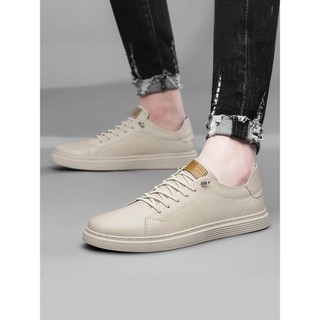 Sapatos masculinos de couro verão novo estilo respirável na moda sapatos de couro genuíno sola macia All-Match tênis sap