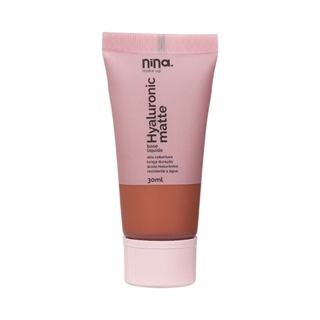 Base Líquida Nina Makeup Hyaluronic Matte Cor 6 em Oferta na Shopee