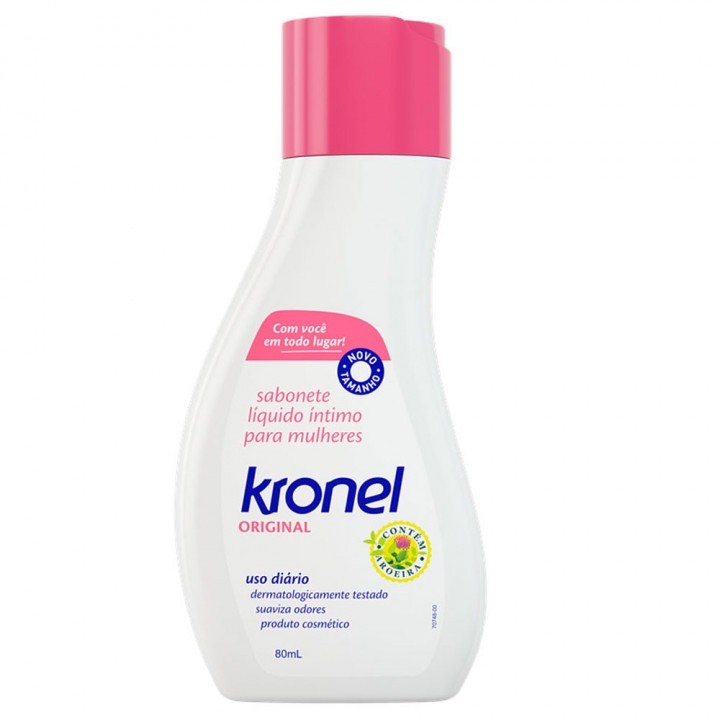 Sabonete Íntimo Feminino Kronel 80mL Aroeira e Leite de Aveia pH 4.5 | Frescor e Proteção Diária em Oferta na Shopee