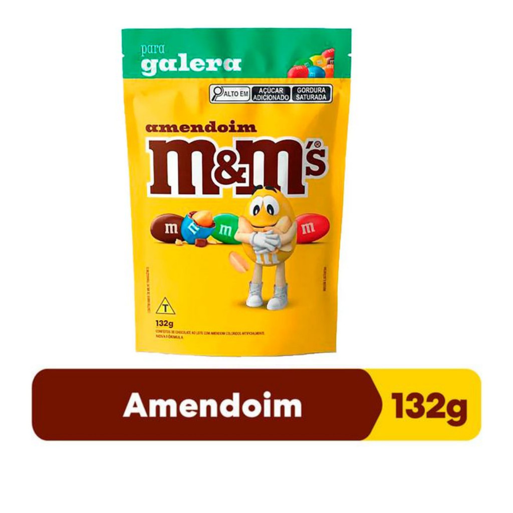 Confeito Chocolate M&ms Amendoim 132g