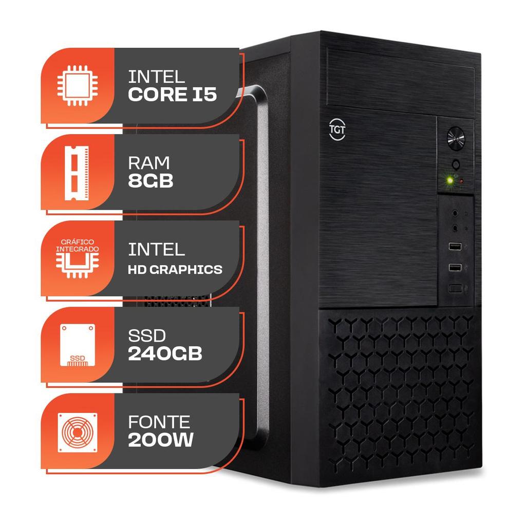 Computador Home Essential S, Intel Core I5 4ª Geração, 8GB DE RAM, SSD 240GB