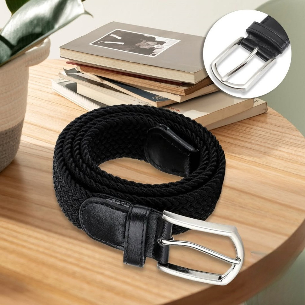 Cinto Elástico Moda Unissex Feminino Masculino Fivela de Metal Elástico e Lona Tático Casual Versátil em Oferta na Shopee