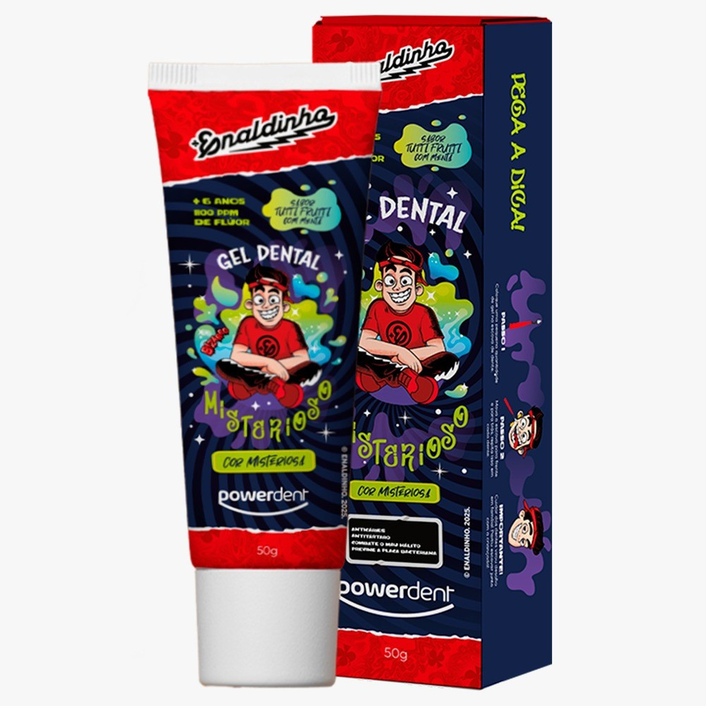Gel Dental Infantil Misterioso Enaldinho 50g Powerdent