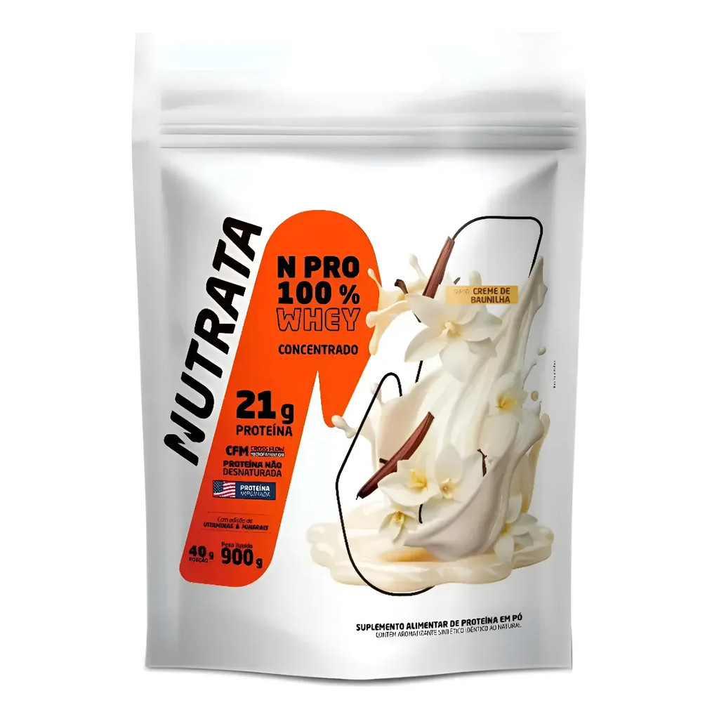 N PRO Whey 100% - Concentrado - 900g - Nutrata em Oferta na Shopee
