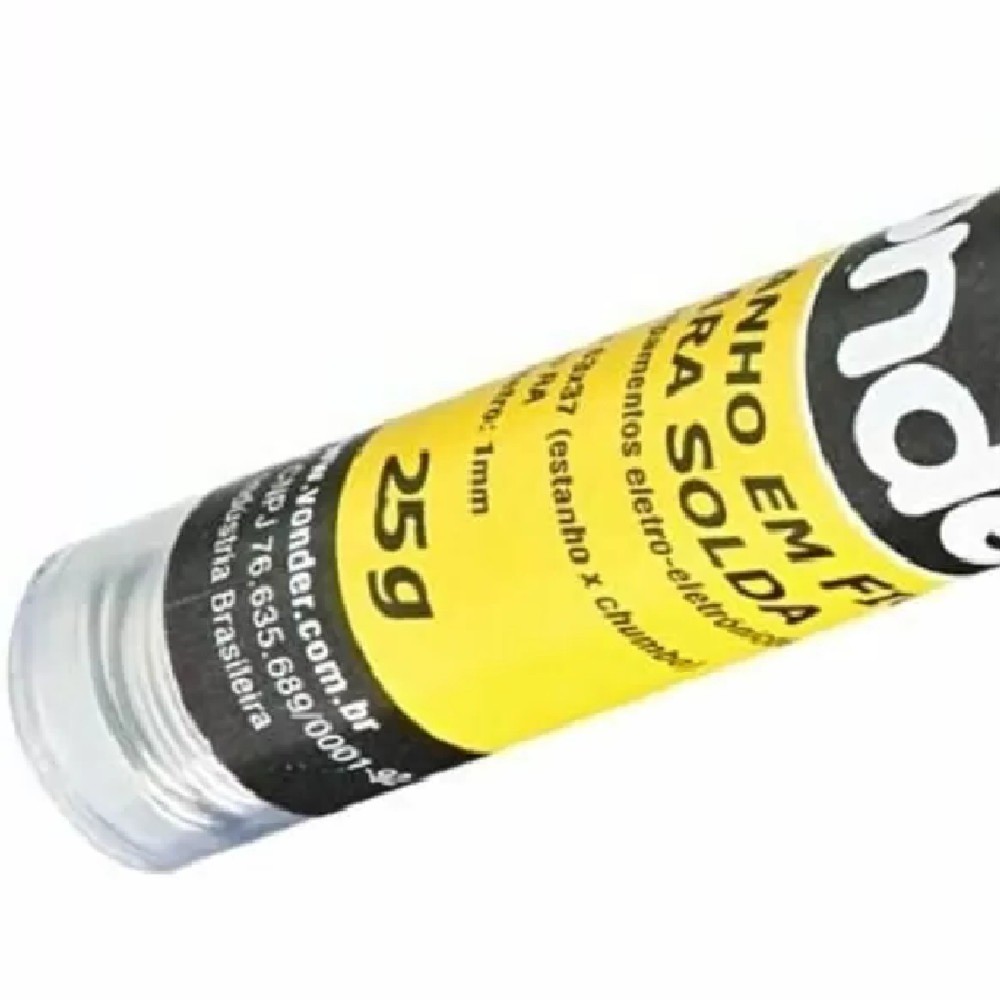 Detalhes do Estanho em fio para solda espessura de 1,0 mm - Vonder