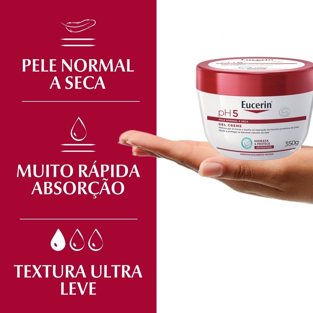 Detalhes do Eucerin pH5 Gel Creme Hidratante Corporal 350g