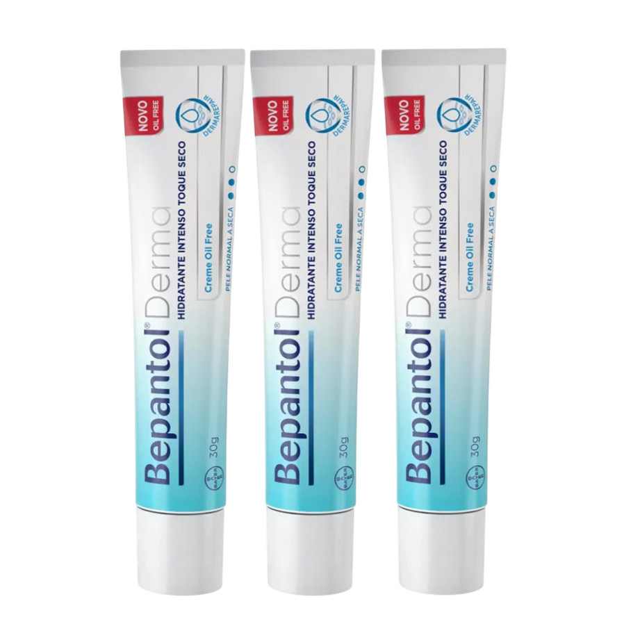 Bepantol Derma Toque Seco Creme Hidratante 30g KIT C/3 UN