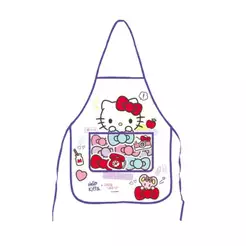 Avental Infantil Escolar Impermeável Estampa Hello Kitty Branco Leonora - 79647