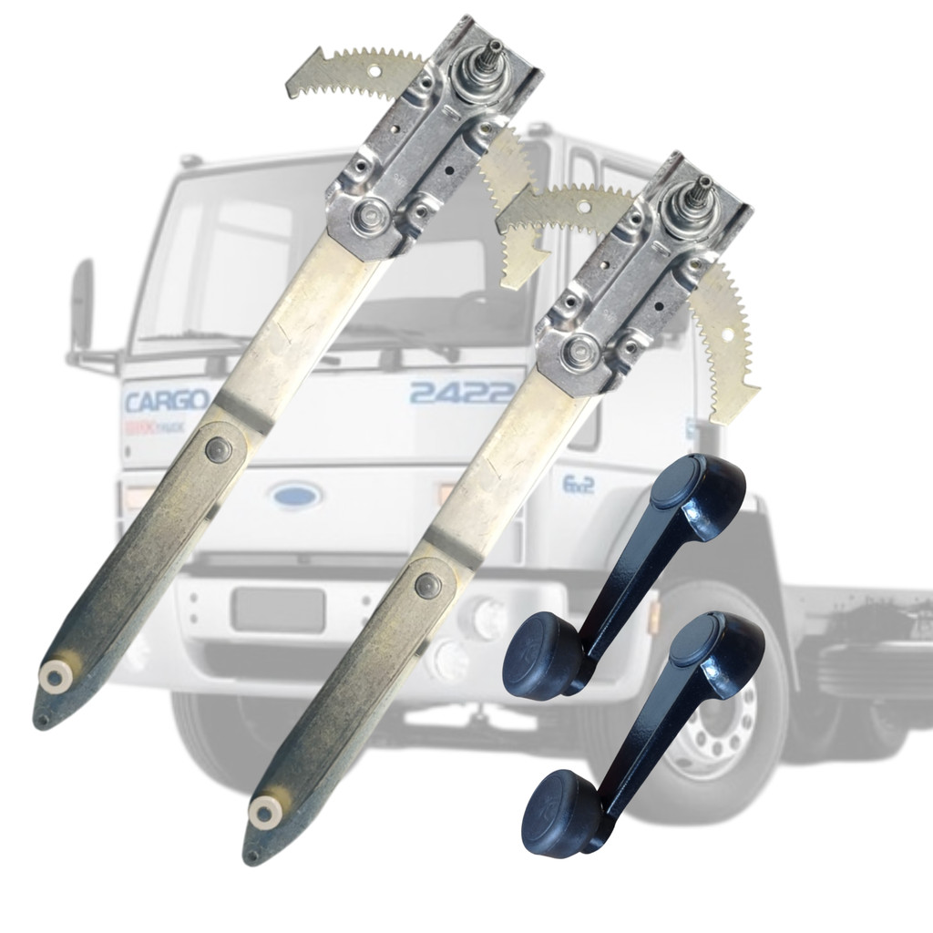 Par Máquina Vidro + Manivela Ford Cargo G1 G3 Manual 815s