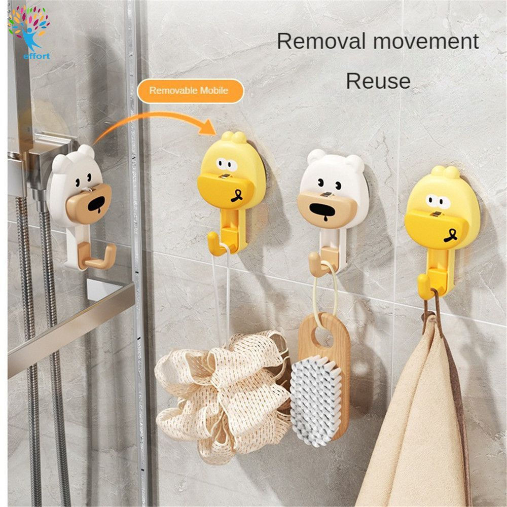 Gancho Doméstico Para Armazenamento De Banheiro , Sólido , Sem Necessidade De Perfuração , Forte De Carga Economiza Espa