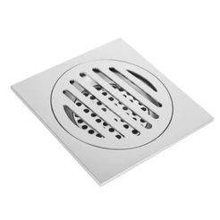 Ralo Grelha 15x15 Para Banheiro Aço Inox Cromado Sistema Inteligente Controle de Odor Veda Cheiro