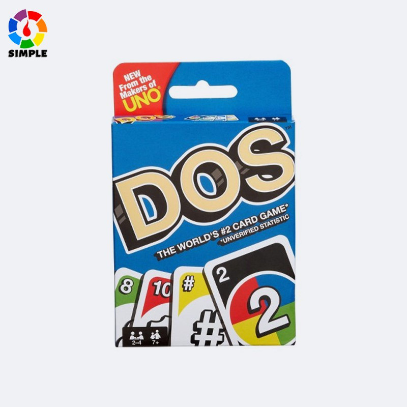 Mattel Games Uno dos Card Game English Version Cards Game Forkids Gifts